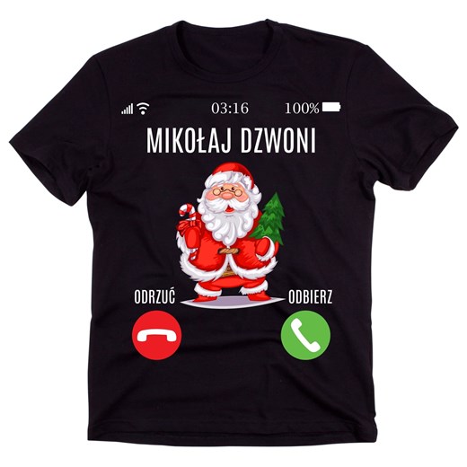 koszulka świąteczna MIKOŁAJ DZWONI ze sklepu Time For Fashion w kategorii T-shirty męskie - zdjęcie 176074431