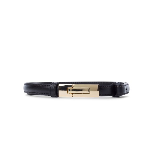 Vila Pas damski - Vikori Kobiety skóra czarny jednolity ze sklepu vangraaf w kategorii Paski damskie - zdjęcie 176075282