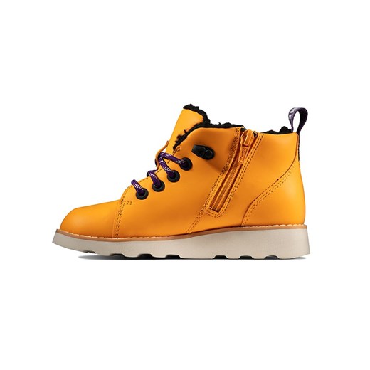 Clarks Skórzane botki &quot;Crown Tor&quot; w kolorze żółtym ze sklepu Limango Polska w kategorii Buty zimowe dziecięce - zdjęcie 176077643