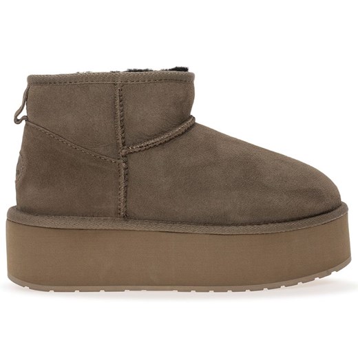 Buty Emu Australia Stinger Micro Flatform W13082CORI - brązowe ze sklepu streetstyle24.pl w kategorii Śniegowce damskie - zdjęcie 176079713