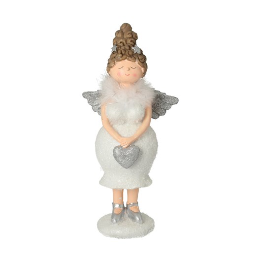 Figurka Angel Heart 30 cm silver ze sklepu dekoria.pl w kategorii Dekoracje bożonarodzeniowe - zdjęcie 176080794