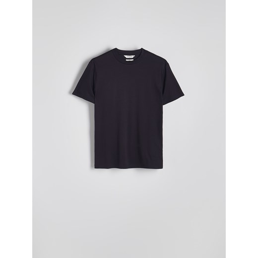 Reserved - T-shirt slim z merceryzowaną bawełną - ciemnoszary Reserved M Reserved