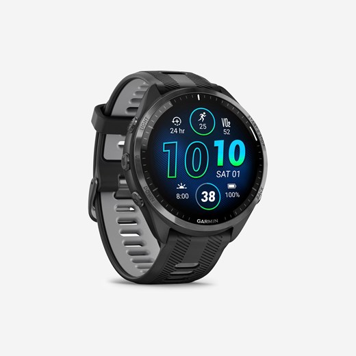 Zegarek inteligentny multisportowy GPS Cardio Garmin Forerunner 965 czarno-szary Garmin Uniwersalny Decathlon