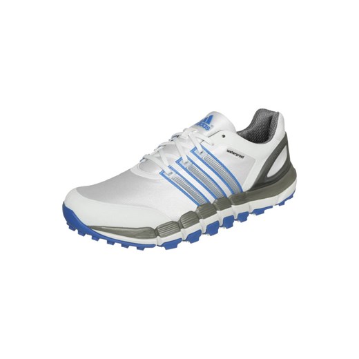 adidas Golf PURE 360 GRIPMORE Obuwie do golfa white/silver metallic/bahia blue zalando  sportowy
