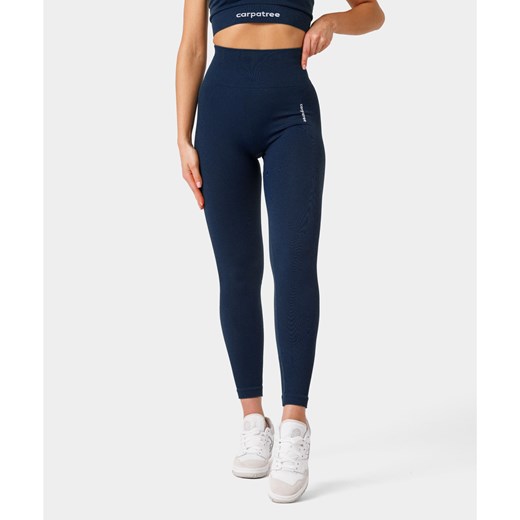 Legginsy bezszwowe Carpatree Allure granatowe ze sklepu Decathlon w kategorii Spodnie damskie - zdjęcie 176226274