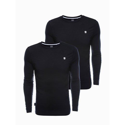Zestaw longsleeve męski z elastanem - MIX 2-pak V3 Z40 ze sklepu ombre w kategorii T-shirty męskie - zdjęcie 176228672