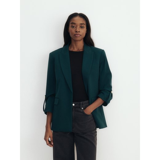 Reserved - Marynarka z podwiniętymi rękawami - morski Reserved M Reserved