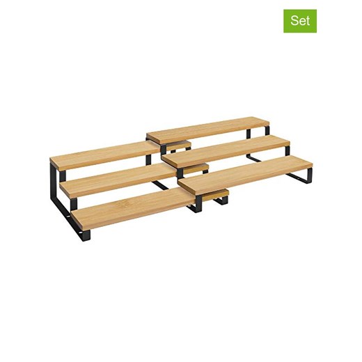 Songmics Regały (2 szt.) w kolorze jasnobrązowo-czarnym na przyprawy - id: 15949280 - marki Songmics - 176230932 Songmics Regały (2 szt.) w kolorze jasnobrązowo-czarnym na przyprawy ze sklepu Limango Polska w kategorii Akcesoria kuchenne - zdjęcie 176230932