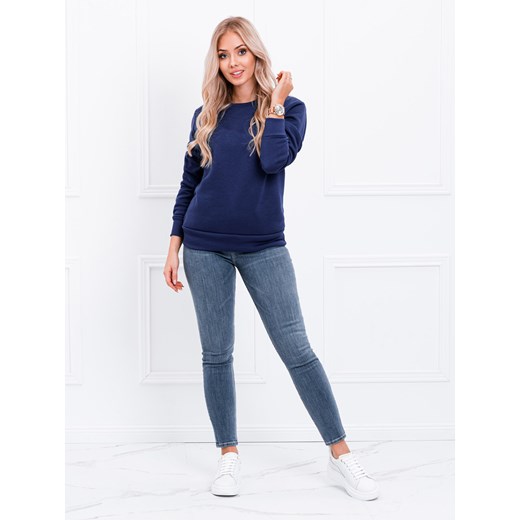 Bluza damska bez kaptura 001TLR - ciemnoniebieska Other L Edoti