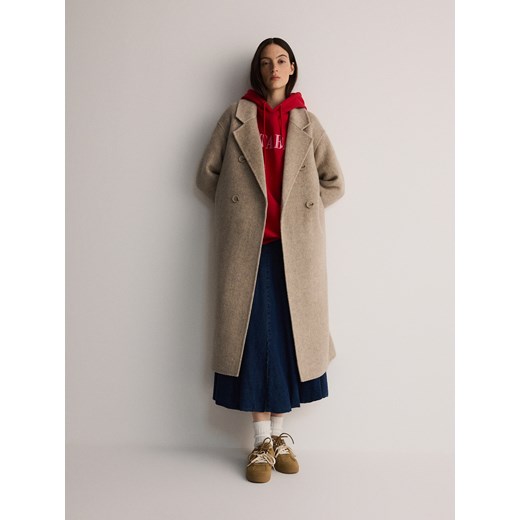 Bluza damska Reserved czerwona z napisami 