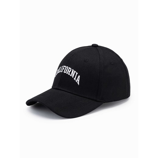 Czapka męska z daszkiem 174H - czarna ze sklepu Edoti w kategorii Czapki z daszkiem męskie - zdjęcie 176238223
