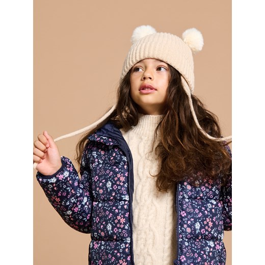 Sinsay - Czapka z pomponem - kremowy Sinsay M Sinsay