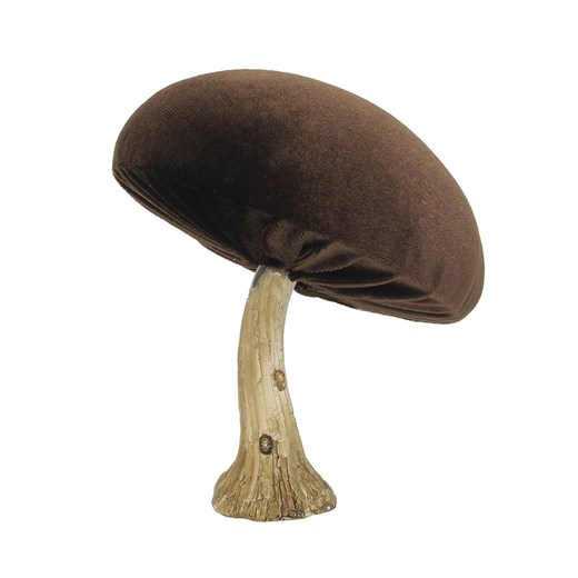 Dekoracja Velvet Mushroom 12 cm brown ze sklepu dekoria.pl w kategorii Dekoracje - zdjęcie 176246790