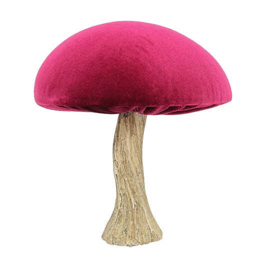 Dekoracja Velvet Mushroom 17 cm ruby ze sklepu dekoria.pl w kategorii Dekoracje - zdjęcie 176246794