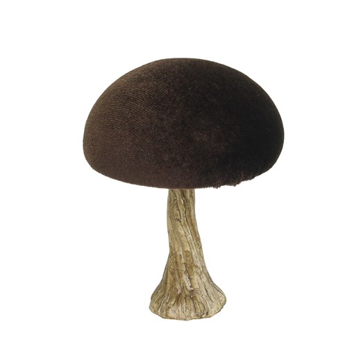 Dekoracja Velvet Mushroom 10 cm brown ze sklepu dekoria.pl w kategorii Dekoracje - zdjęcie 176246800