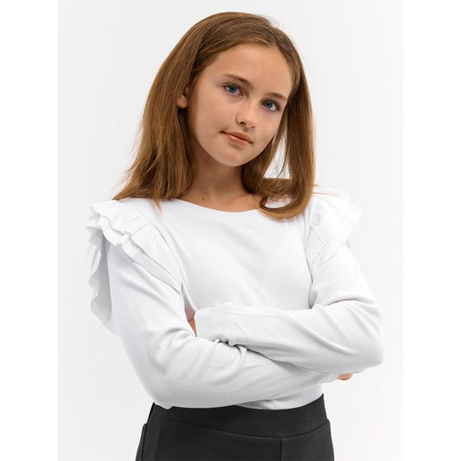 Bluzka dziewczęca biała Gate na lato 