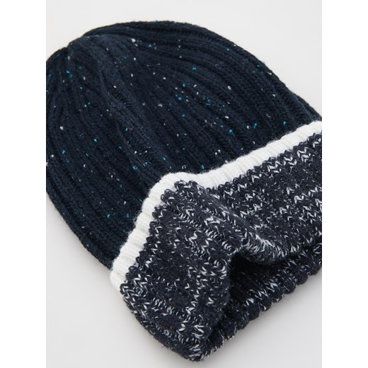 Reserved - Prążkowana czapka beanie - granatowy Reserved 5-9 lat Reserved
