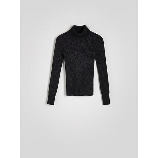 Reserved - Błyszczący golf - czarny Reserved M Reserved