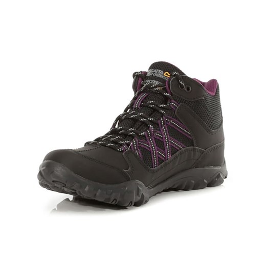 Buty trekkingowe damskie Regatta sznurowane na płaskiej podeszwie z tkaniny 