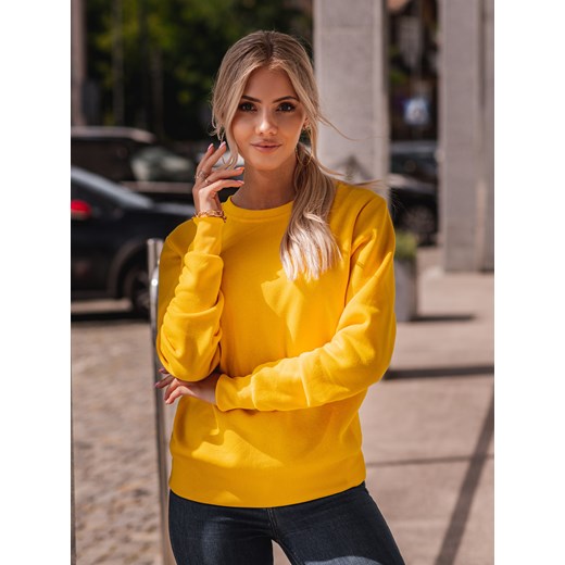 Bluza damska bez kaptura 001TLR - żółta Other S Edoti