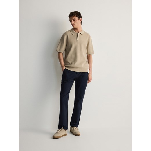 Reserved - Spodnie chino slim fit - granatowy Reserved 29 wyprzedaż Reserved