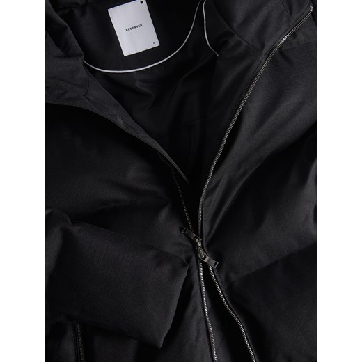 Reserved - Pikowana kurtka z kapturem - czarny Reserved S Reserved