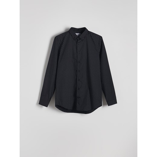 Reserved - Koszula slim fit z bawełną - czarny Reserved L Reserved