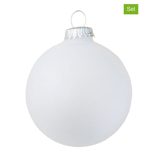 Krebs Glas Lauscha Bombki (4 szt.) w kolorze białym - Ø 8 cm ze sklepu Limango Polska w kategorii Dekoracje bożonarodzeniowe - zdjęcie 176256521