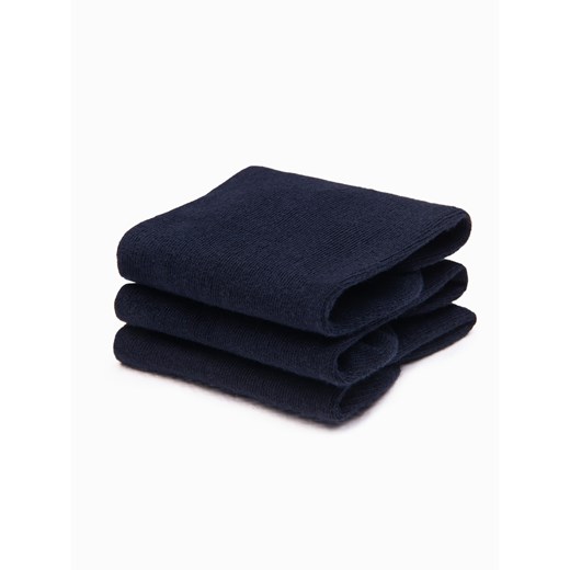 Skarpety męskie stopki 3-pak - granatowe V1 OM-SOSS-0102 one size ombre