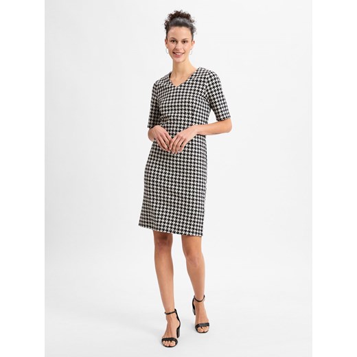 soyaconcept® Damska sukienka casual - SC-IDINA 3 Kobiety Bawełna écru wzorzysty ze sklepu vangraaf w kategorii Sukienki - zdjęcie 176262431