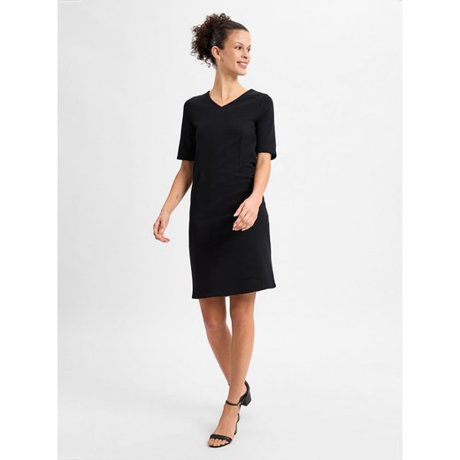 soyaconcept® Damska sukienka casual - SC-IDINA 3 Kobiety Bawełna czarny jednolity ze sklepu vangraaf w kategorii Sukienki - zdjęcie 176262432