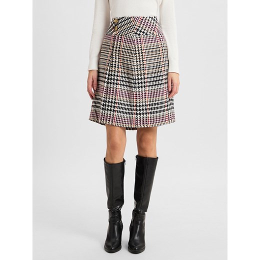 Franco Callegari Spódnica damska z zawartością wełny Kobiety Sztuczne włókno biały wzorzysty ze sklepu vangraaf w kategorii Spódnice - zdjęcie 176262453