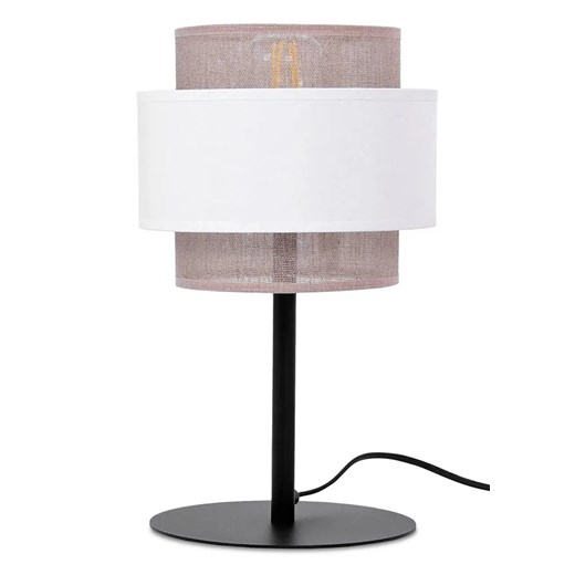Beżowo-biała lampka stołowa w stylu boho - 4X A713 E5-G52 ze sklepu Edinos.pl w kategorii Lampy stołowe - zdjęcie 176263804