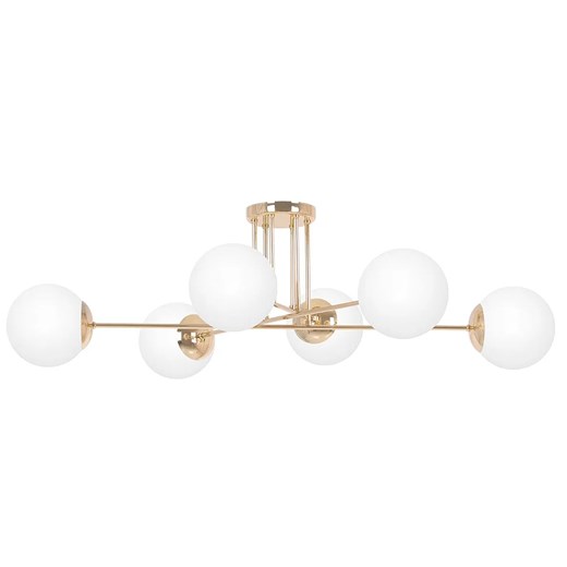 Sześciopunktowa złota lampa sufitowa glamour F8-W84 ze sklepu Edinos.pl w kategorii Lampy sufitowe - zdjęcie 176264120