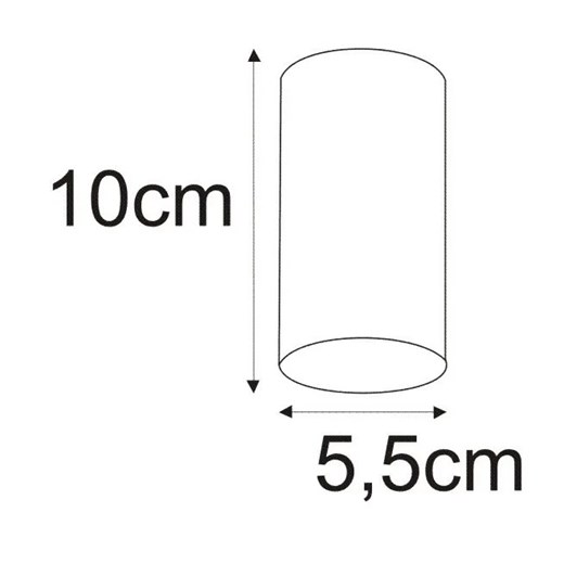 Czarny plafon tuba krótki spot 10 cm - A733-Amia Lumes One Size Edinos.pl