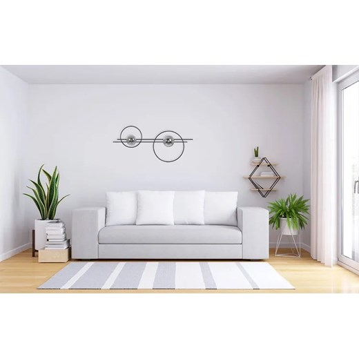 Czarno-grafitowy nowoczesny kinkiet dwa okręgi - A723-Agna Lumes One Size Edinos.pl