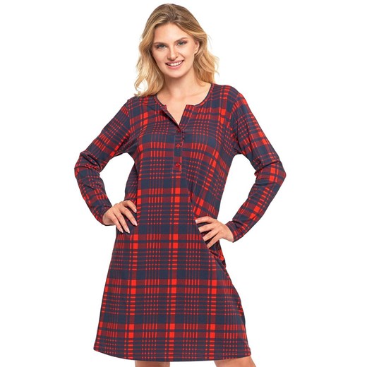 Moraj świąteczna koszula nocna PDK3600-006, Kolor czerwony-kratka, Rozmiar L, Moraj ze sklepu Primodo w kategorii Koszule nocne - zdjęcie 176275231