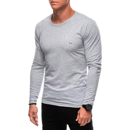 Longsleeve męski z nadrukiem 170L - szary ze sklepu Edoti w kategorii T-shirty męskie - zdjęcie 176277844