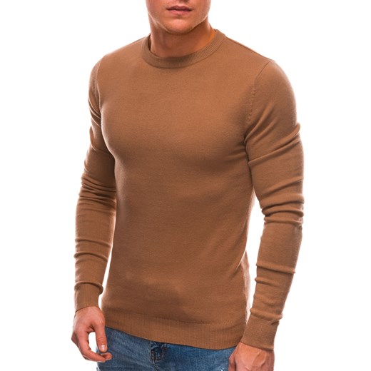 Sweter męski - jasnobrązowy V2 EM-SWBS-0100 Edoti M Edoti