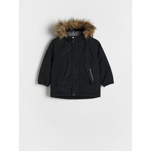Reserved - Kurtka parka z kapturem - czarny ze sklepu Reserved w kategorii Kurtki chłopięce - zdjęcie 176278193