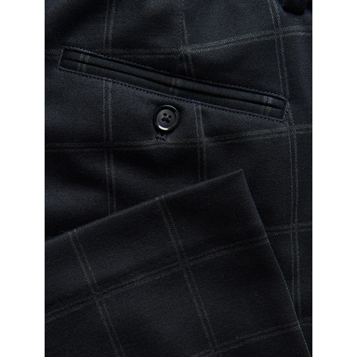 Reserved - Spodnie chino slim fit w kratę - granatowy Reserved 38 Reserved