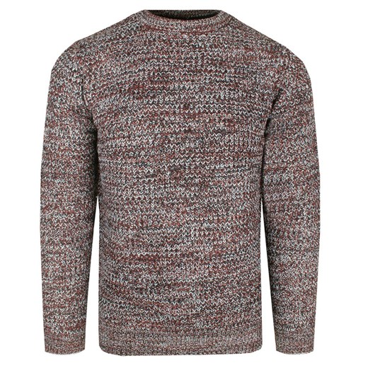 Męski Sweter Dziergany (Knit) - Brave Soul - Bordo, Brąz Melanż SWBRSAW24NEUTRONblackbrown ze sklepu JegoSzafa.pl w kategorii Swetry męskie - zdjęcie 176280093