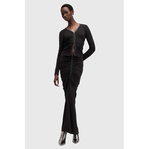 AllSaints spódnica CADELL kolor czarny maxi ołówkowa W003RB ze sklepu ANSWEAR.com w kategorii Spódnice - zdjęcie 176283590