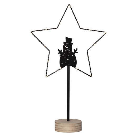 STAR Trading Lampa stojąca LED &quot;Glimta&quot; w kolorze jasnobrązowo-czarnym - wys. 42 cm ze sklepu Limango Polska w kategorii Oświetlenie - zdjęcie 176285393
