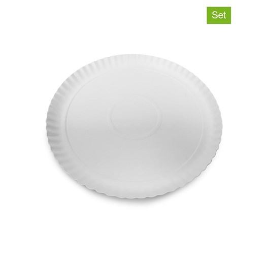 Guardini Papierowe talerze (3 szt.) w kolorze białym do ciasta - Ø 31 cm ze sklepu Limango Polska w kategorii Tace - zdjęcie 176285551