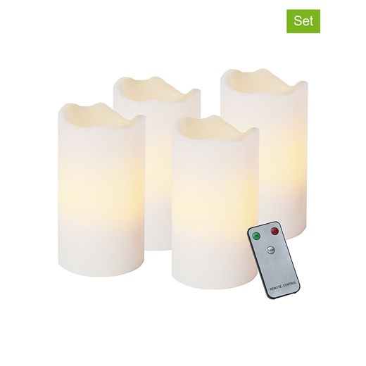 Best Season Świece LED (4 szt.) w kolorze białym - wys. 10 x Ø 5 cm - id: 5977785 - marki Best Season - 176285743 Best Season Świece LED (4 szt.) w kolorze białym - wys. 10 x Ø 5 cm ze sklepu Limango Polska w kategorii Świece i dyfuzory - zdjęcie 176285743