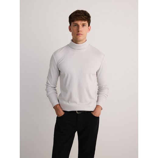 Reserved - Longsleeve z golfem - jasnoszary Reserved S Reserved