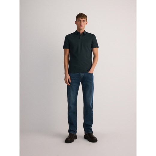 Reserved - Koszulka polo slim - zielony Reserved XL Reserved