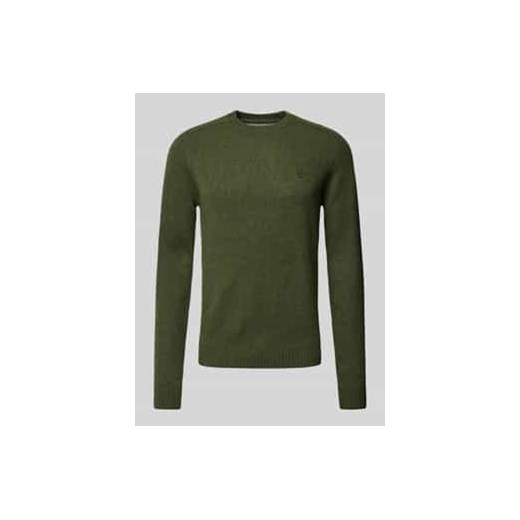 Sweter z wełny z wyhaftowanym logo ze sklepu Peek&Cloppenburg  w kategorii Swetry męskie - zdjęcie 176288433
