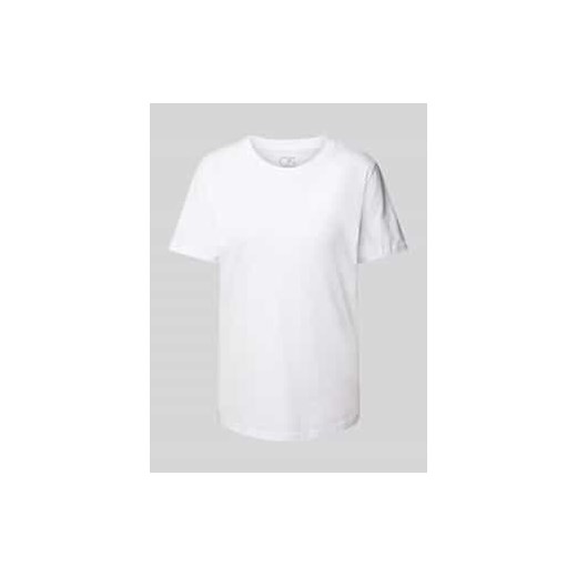 T-shirt z prążkowanym okrągłym dekoltem ze sklepu Peek&Cloppenburg  w kategorii Bluzki damskie - zdjęcie 176288521